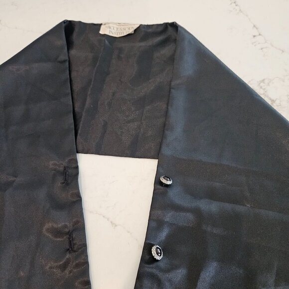 Accessory Institute Vintage Vest Like Scarf Shawl Button Wrap 52" x 9" - Picture 1 of 9